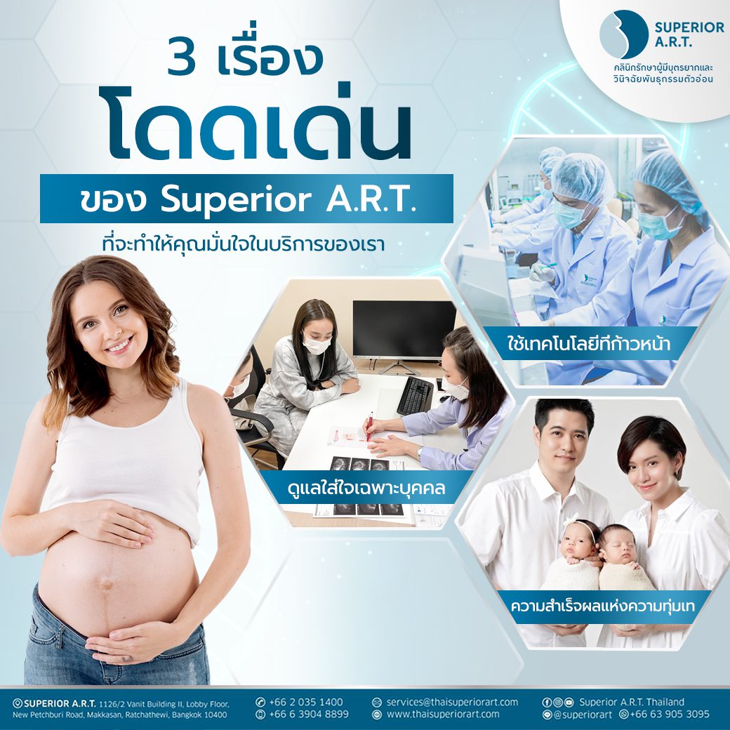 3 เรื่องโดดเด่นของ Superior A.R.T. ที่ทำให้คุณมั่นใจในบริการของเรา 💙