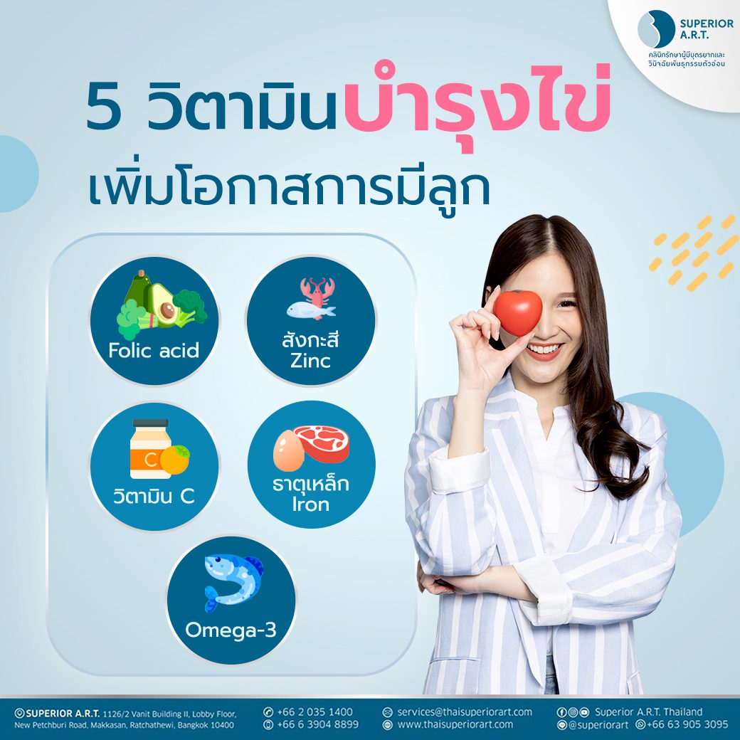 5 วิตามินบำรุงไข่ เพิ่มโอกาสการมีลูก