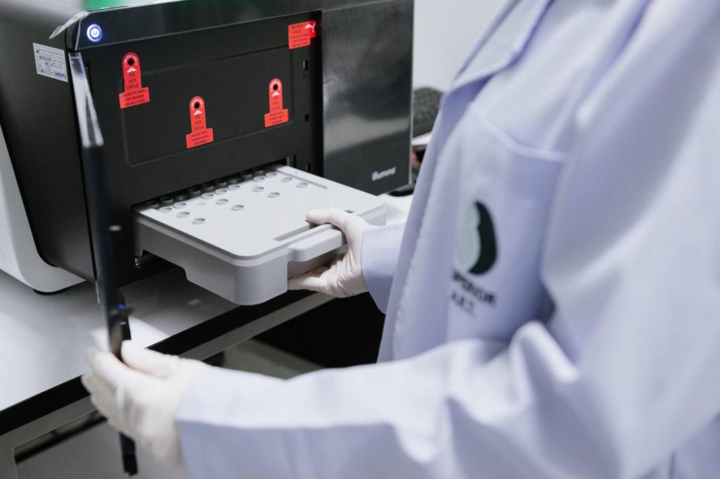 Researcher working
