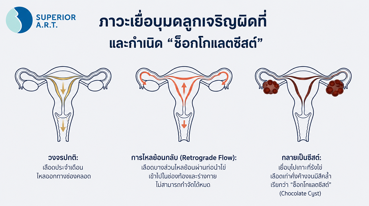 ภาวะเยื่อบุโพรงมดลูกเจริญผิดที่