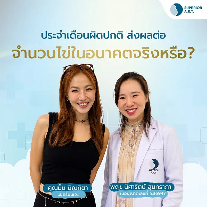 ถามหมอกับหมอนิ x คุณมิ้น มิณฑิตา : ประจำเดือนผิดปกติ ส่งผลต่อจำนวนไข่ในอนาคตจริงหรือ
